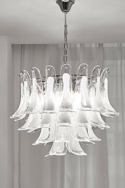 Art Tiered White Petals Chandelier - view 13 | everlamps
