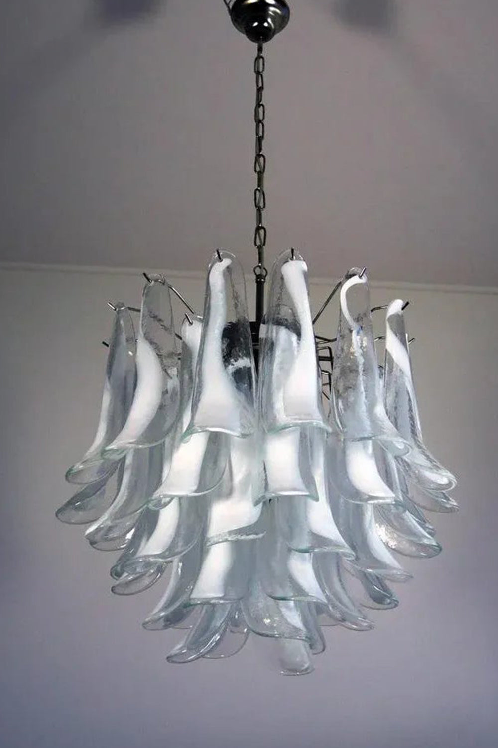 Art Tiered White Petals Chandelier - view 11 | everlamps