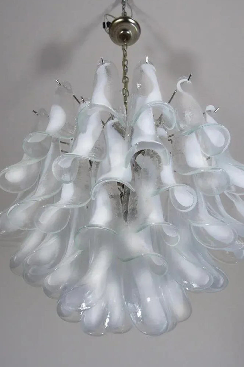 Art Tiered White Petals Chandelier - view 14 | everlamps
