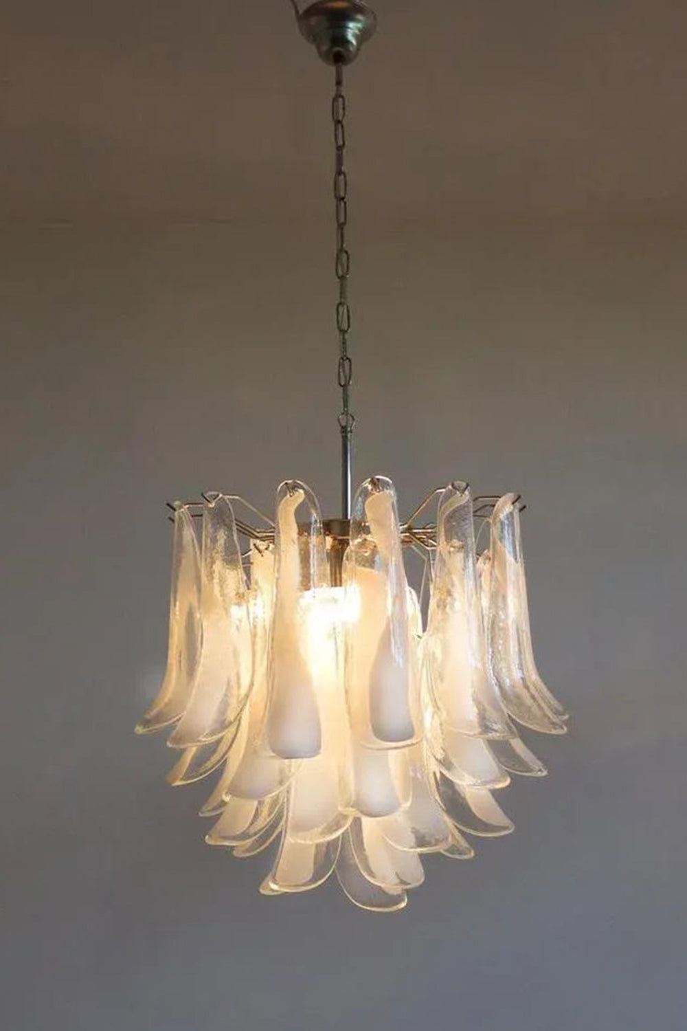 Art Tiered White Petals Chandelier - view 9 | everlamps
