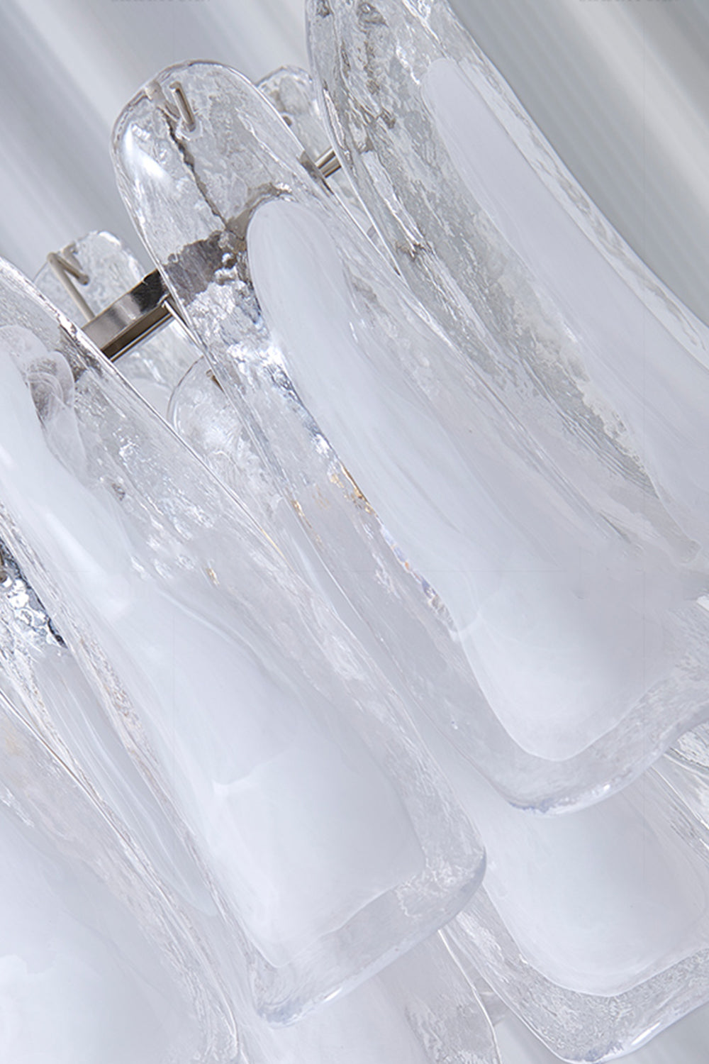Art Tiered White Petals Chandelier - view 12 | everlamps