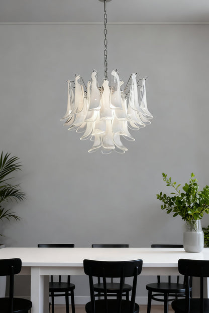 Art Tiered White Petals Chandelier - view 4 | everlamps