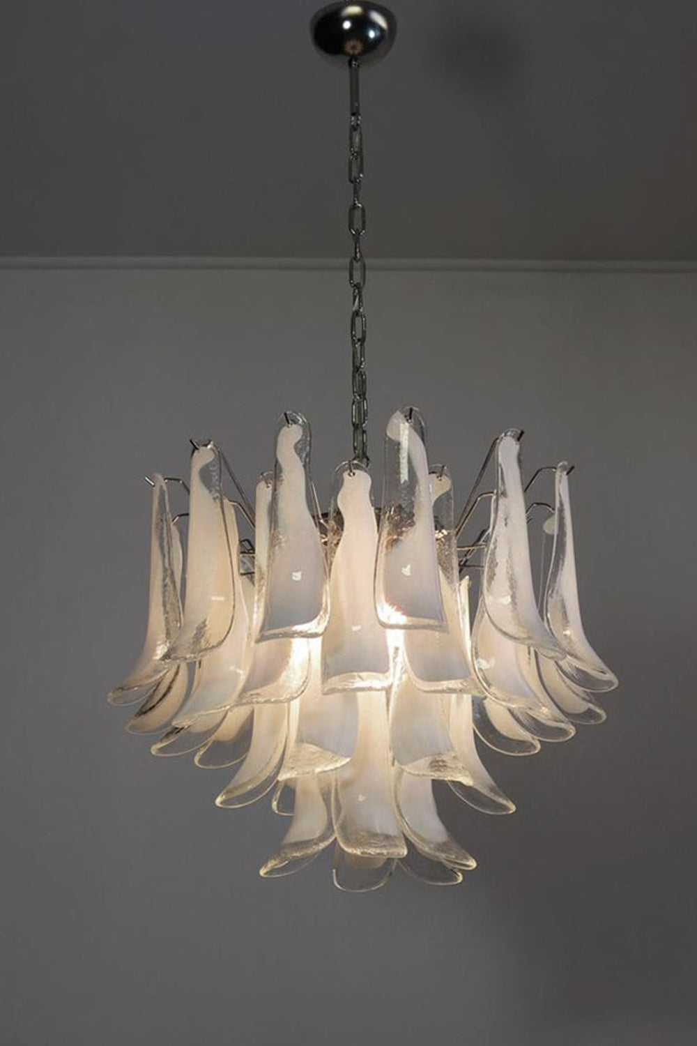 Art Tiered White Petals Chandelier - view 5 | everlamps