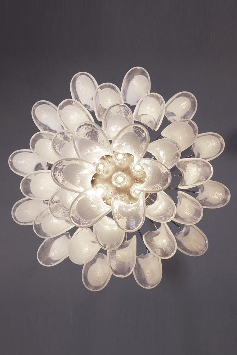 Art Tiered White Petals Chandelier - view 16 | everlamps