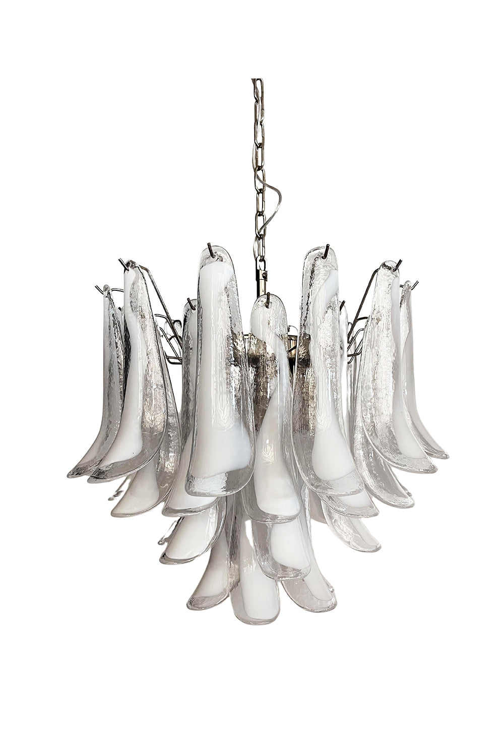 Art Tiered White Petals Chandelier | everlamps