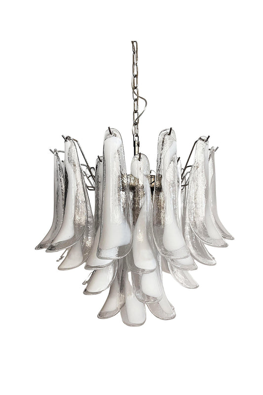 Art Tiered White Petals Chandelier | everlamps