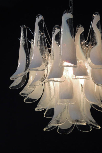 Art Tiered White Petals Chandelier - view 17 | everlamps