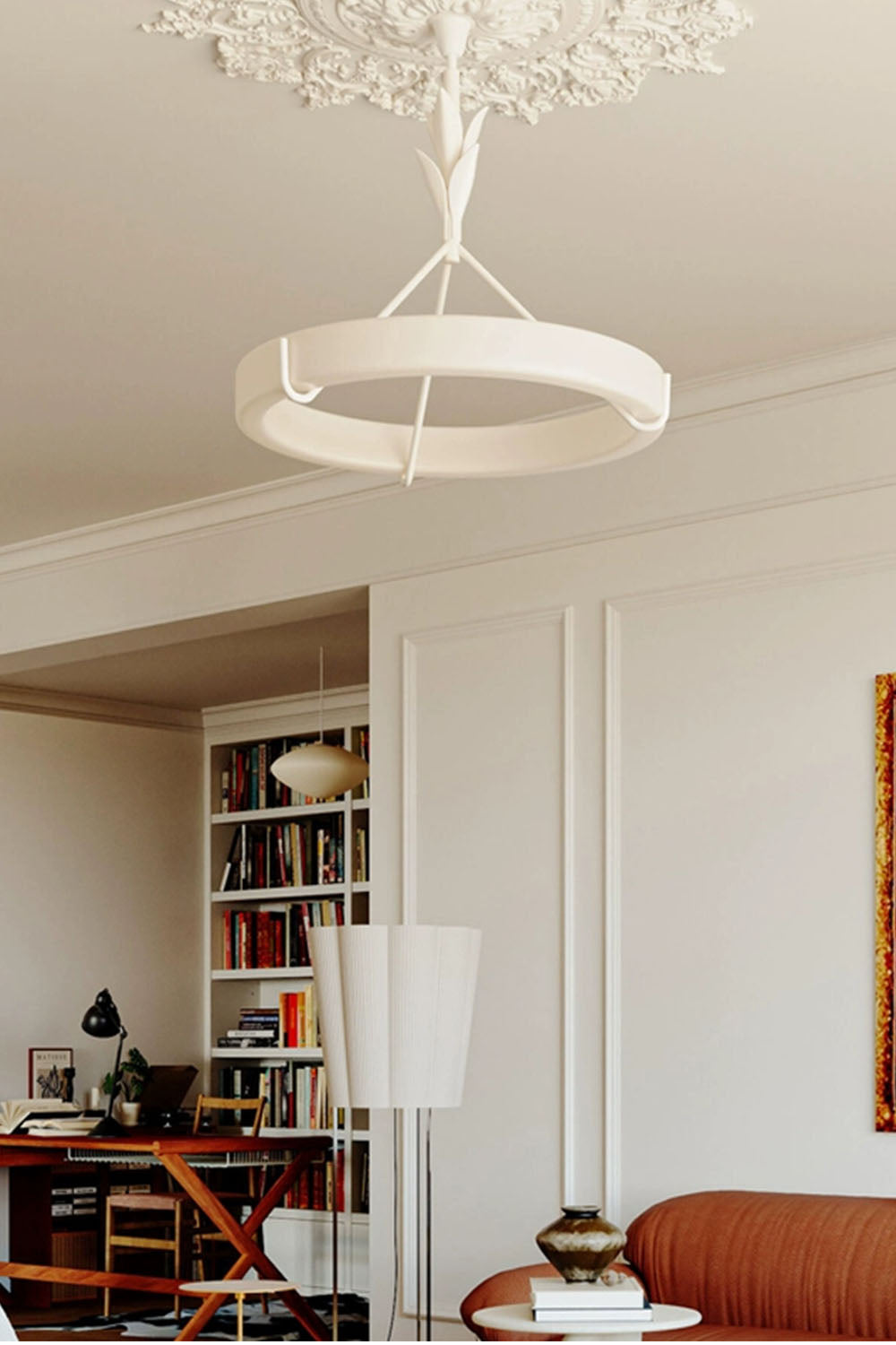 Tinsley Plaster Chandelier - view 3 | everlamps