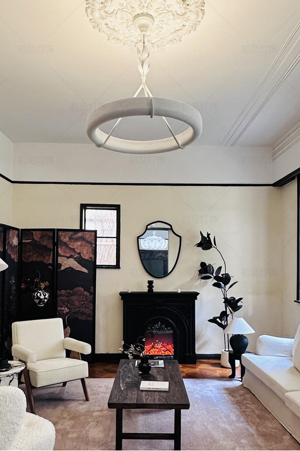 Tinsley Plaster Chandelier - view 12 | everlamps