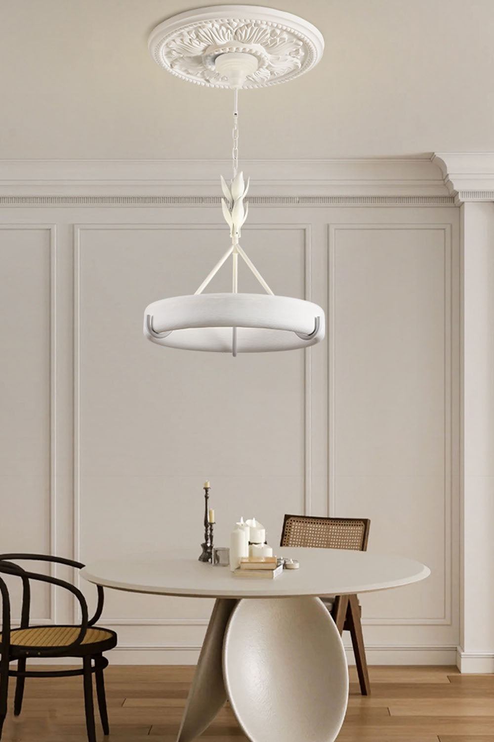 Tinsley Plaster Chandelier - view 5 | everlamps