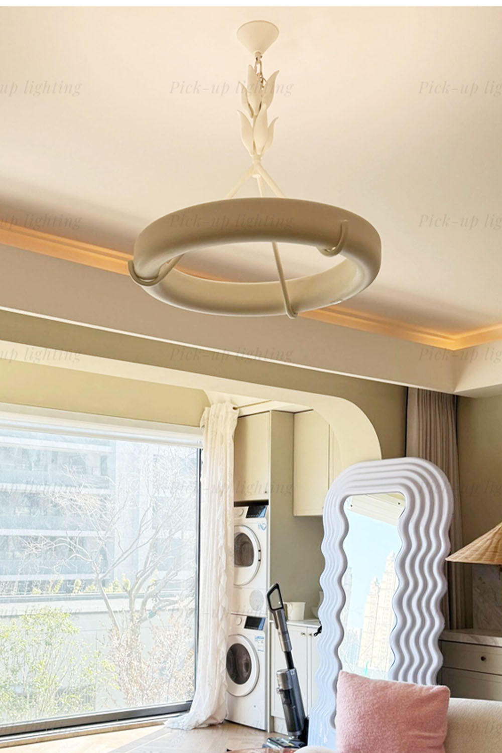 Tinsley Plaster Chandelier - view 16 | everlamps