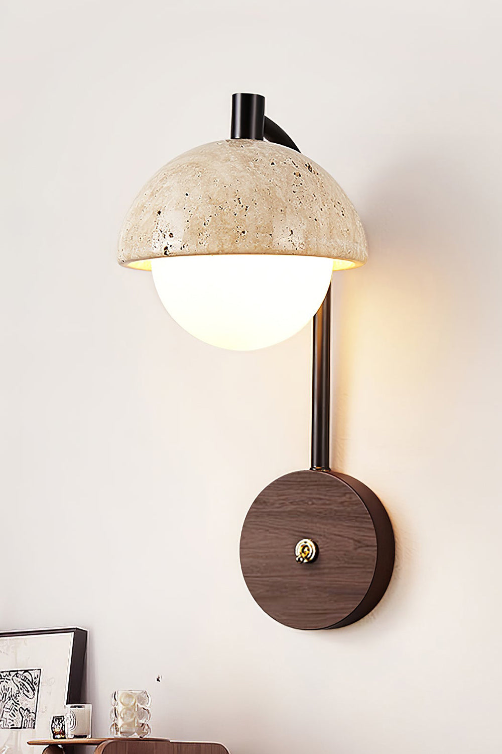 Travertine Arc Wall Light - view 17 | everlamps