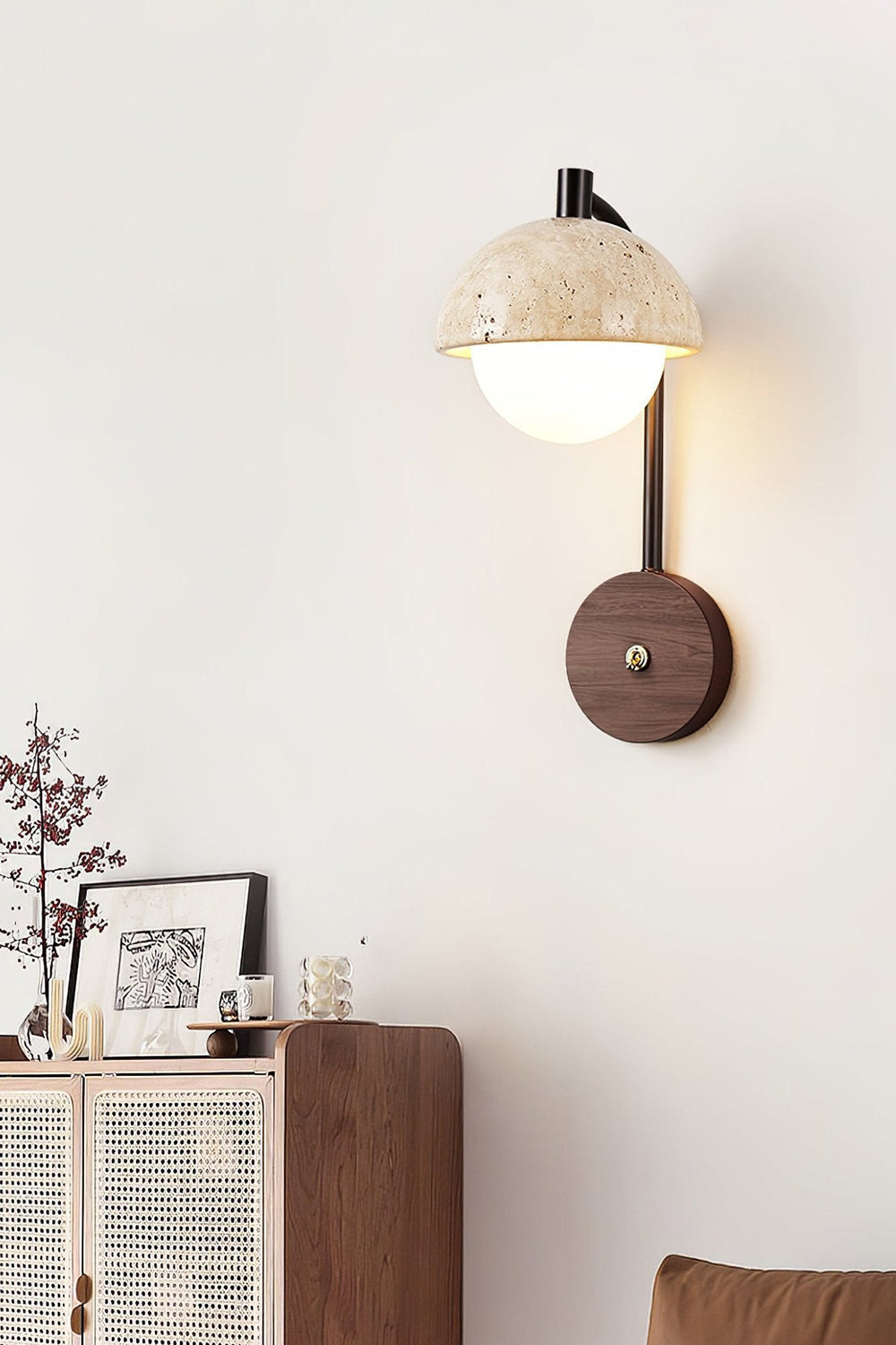 Travertine Arc Wall Light - view 11 | everlamps