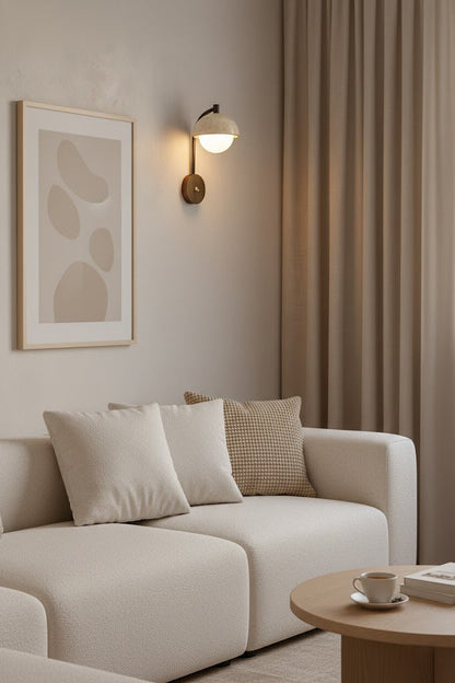 Travertine Arc Wall Light - view 3 | everlamps