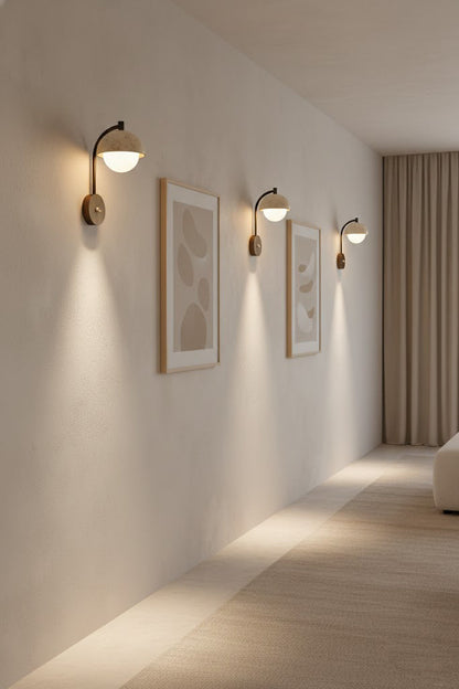 Travertine Arc Wall Light - view 10 | everlamps