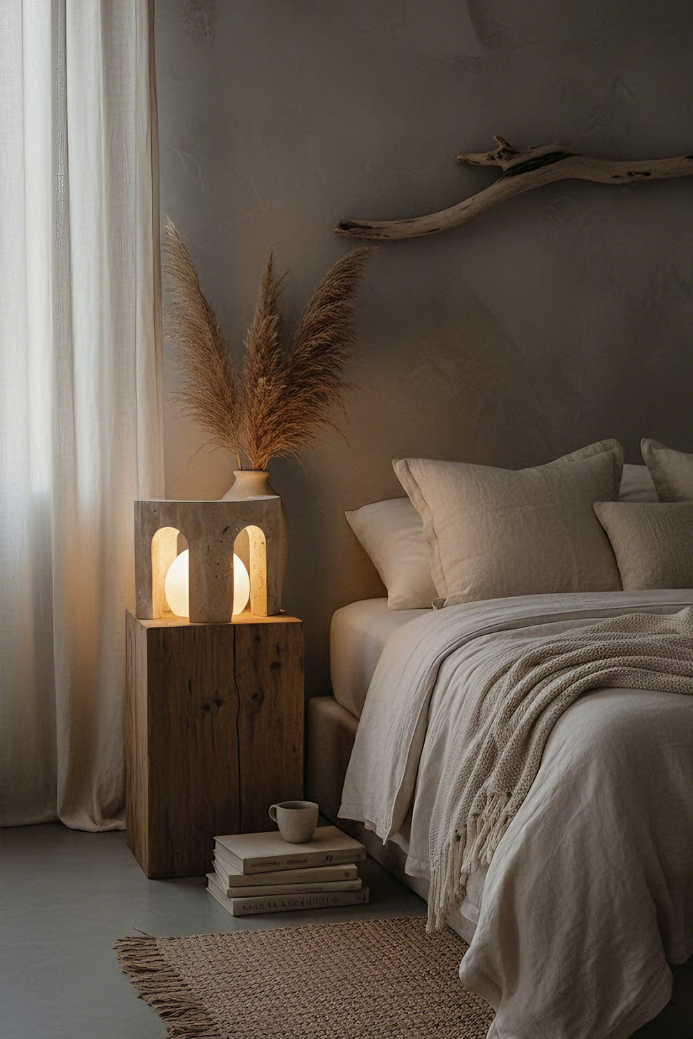 Travertine Arch Table Lamp - view 7 | everlamps