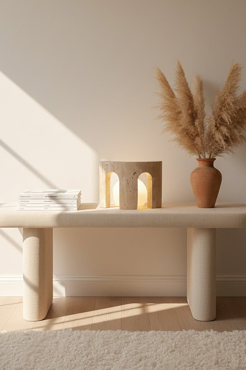 Travertine Arch Table Lamp - view 6 | everlamps