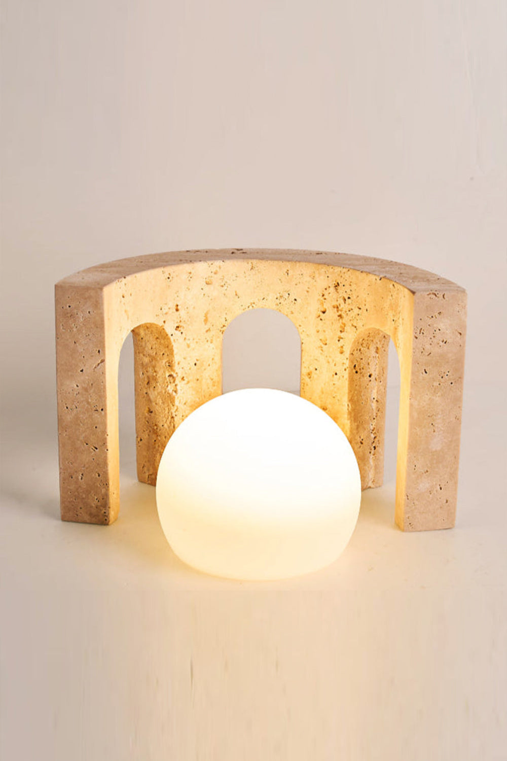 Travertine Arch Table Lamp - view 11 | everlamps