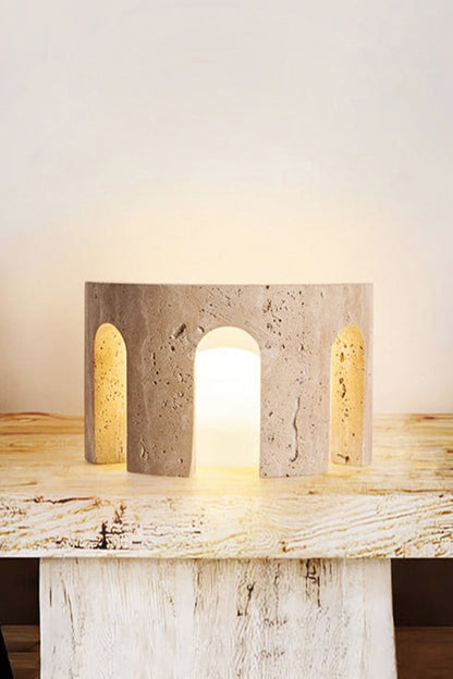 Travertine Arch Table Lamp - view 15 | everlamps