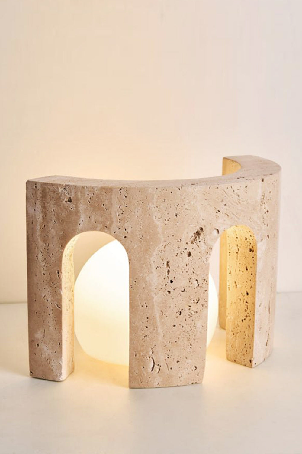 Travertine Arch Table Lamp - view 12 | everlamps
