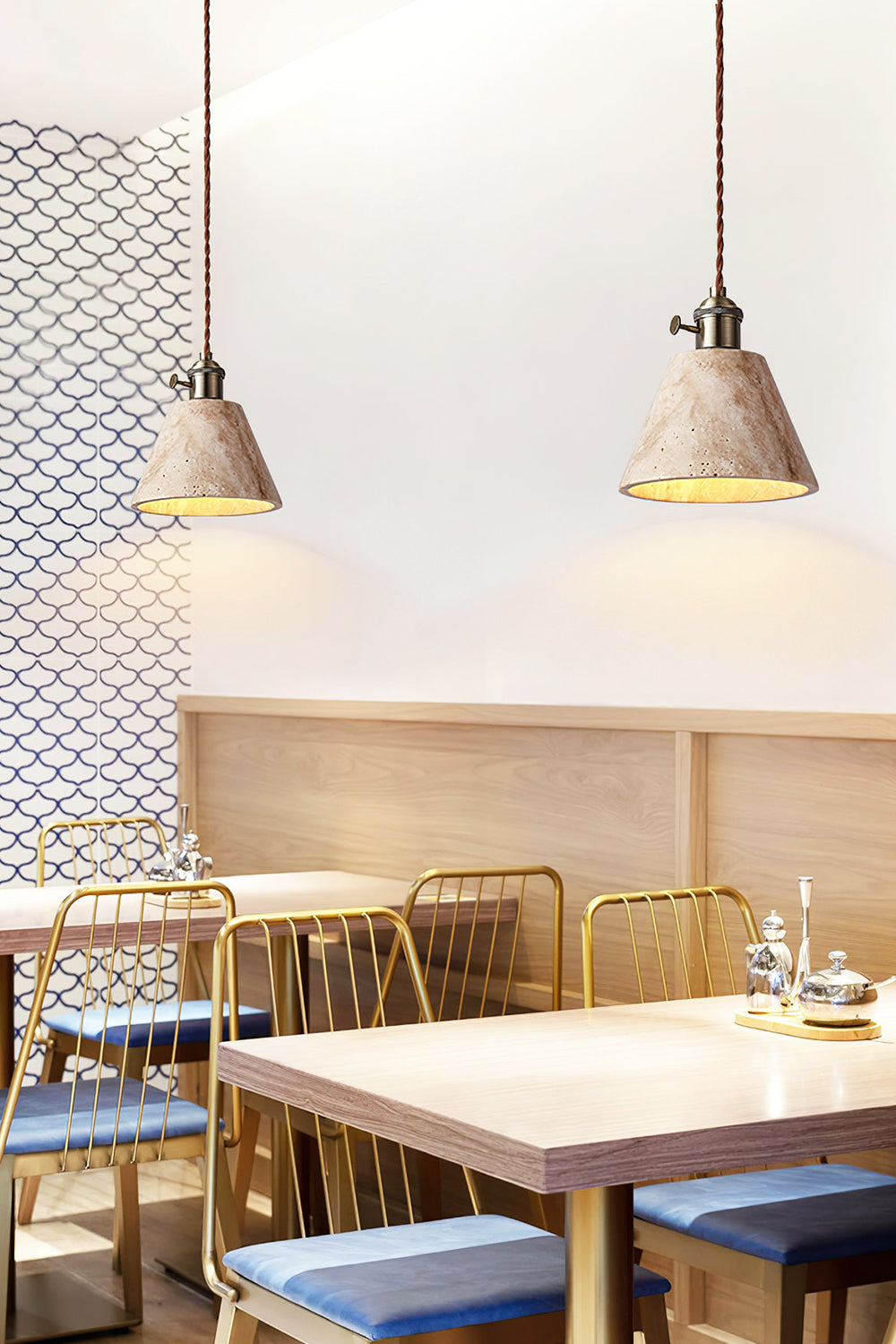 Travertine Aurora Pendant Light - view 10 | everlamps