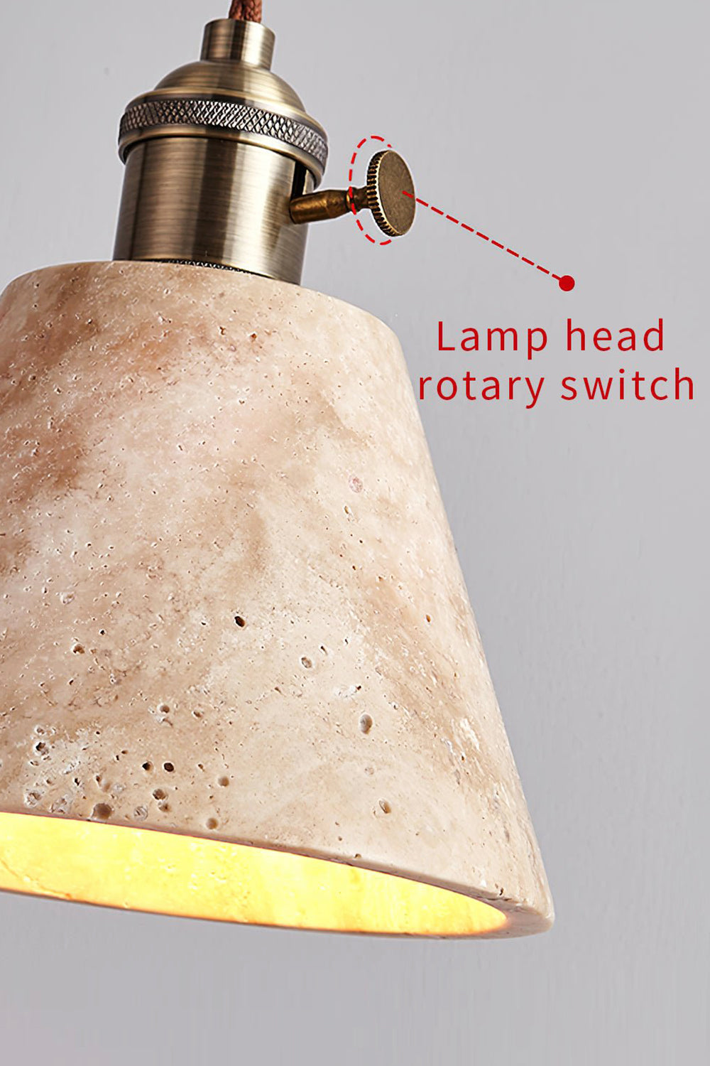Travertine Aurora Pendant Light - view 18 | everlamps