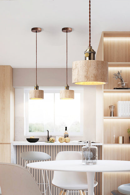 Travertine Aurora Pendant Light - view 12 | everlamps