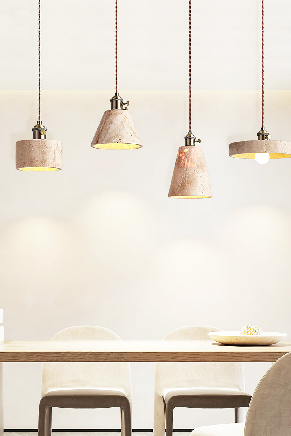 Travertine Aurora Pendant Light - view 14 | everlamps