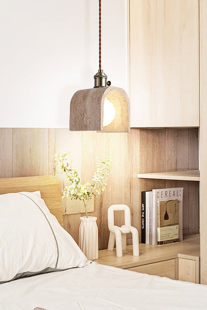 Travertine Aurora Pendant Light - view 26 | everlamps