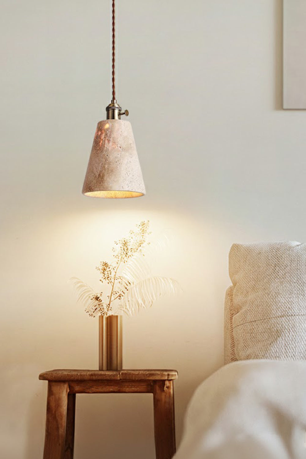 Travertine Aurora Pendant Light - view 5 | everlamps