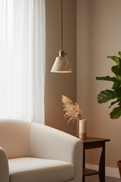 Travertine Aurora Pendant Light - view 4 | everlamps