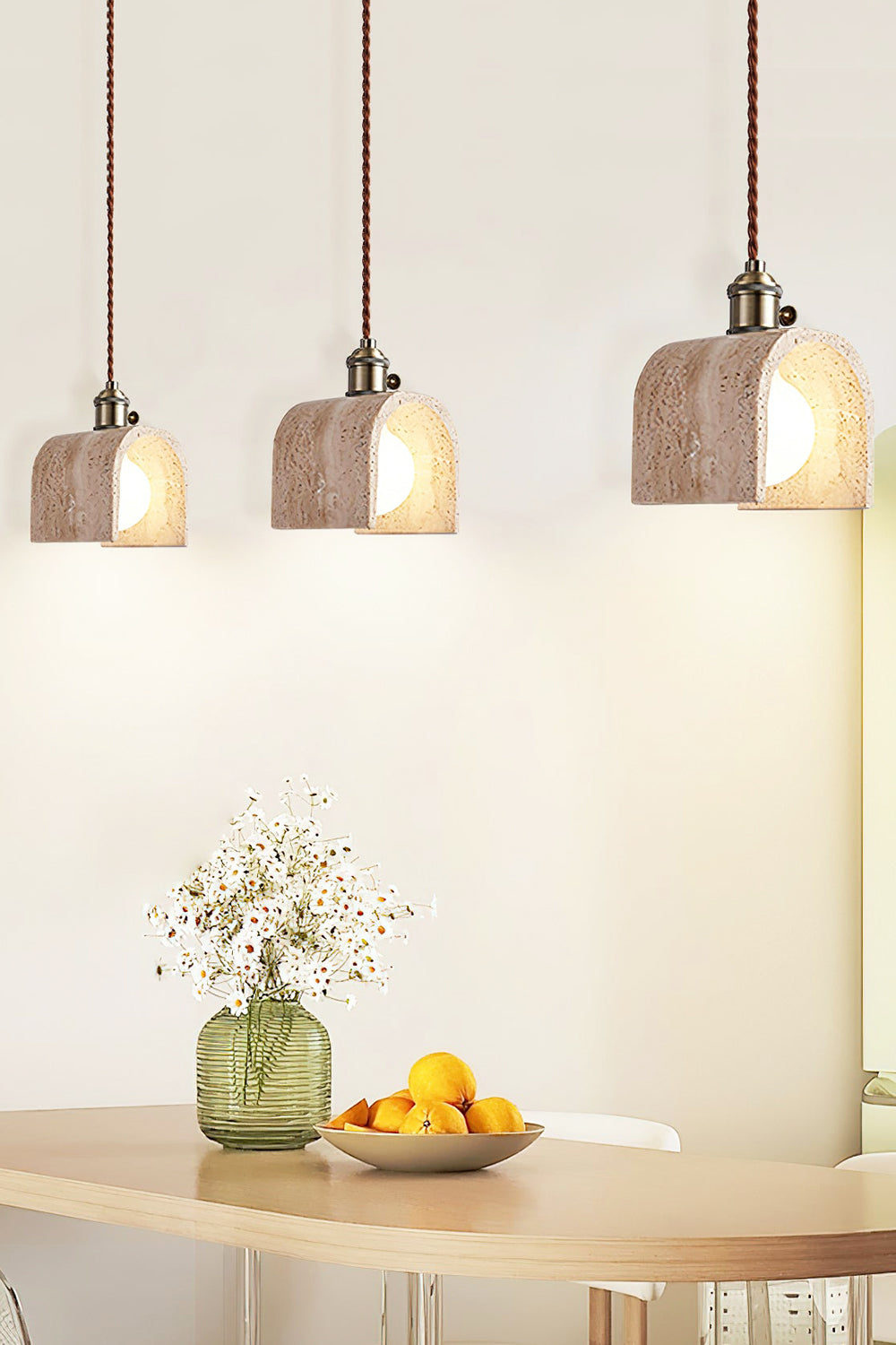 Travertine Aurora Pendant Light - view 16 | everlamps