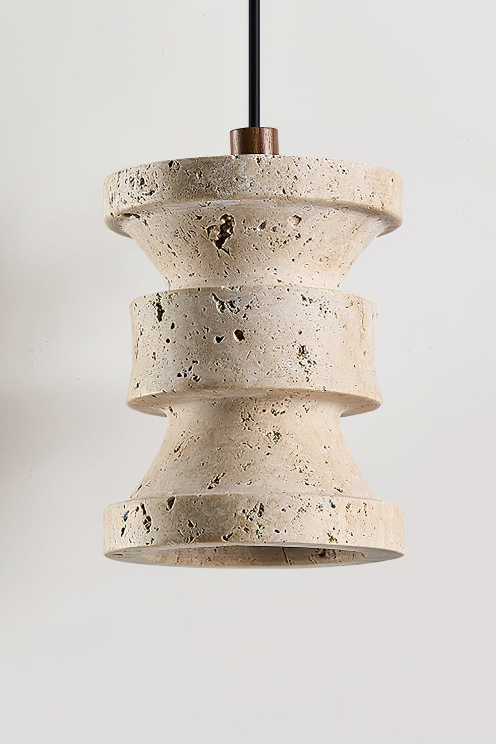 Travertine Carved Pendant Light - view 8 | everlamps