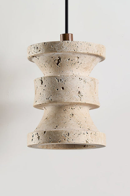 Travertine Carved Pendant Light - view 8 | everlamps