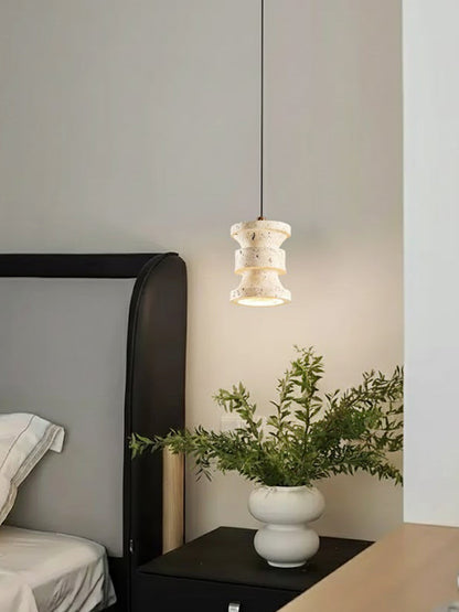 Travertine Carved Pendant Light - view 5 | everlamps
