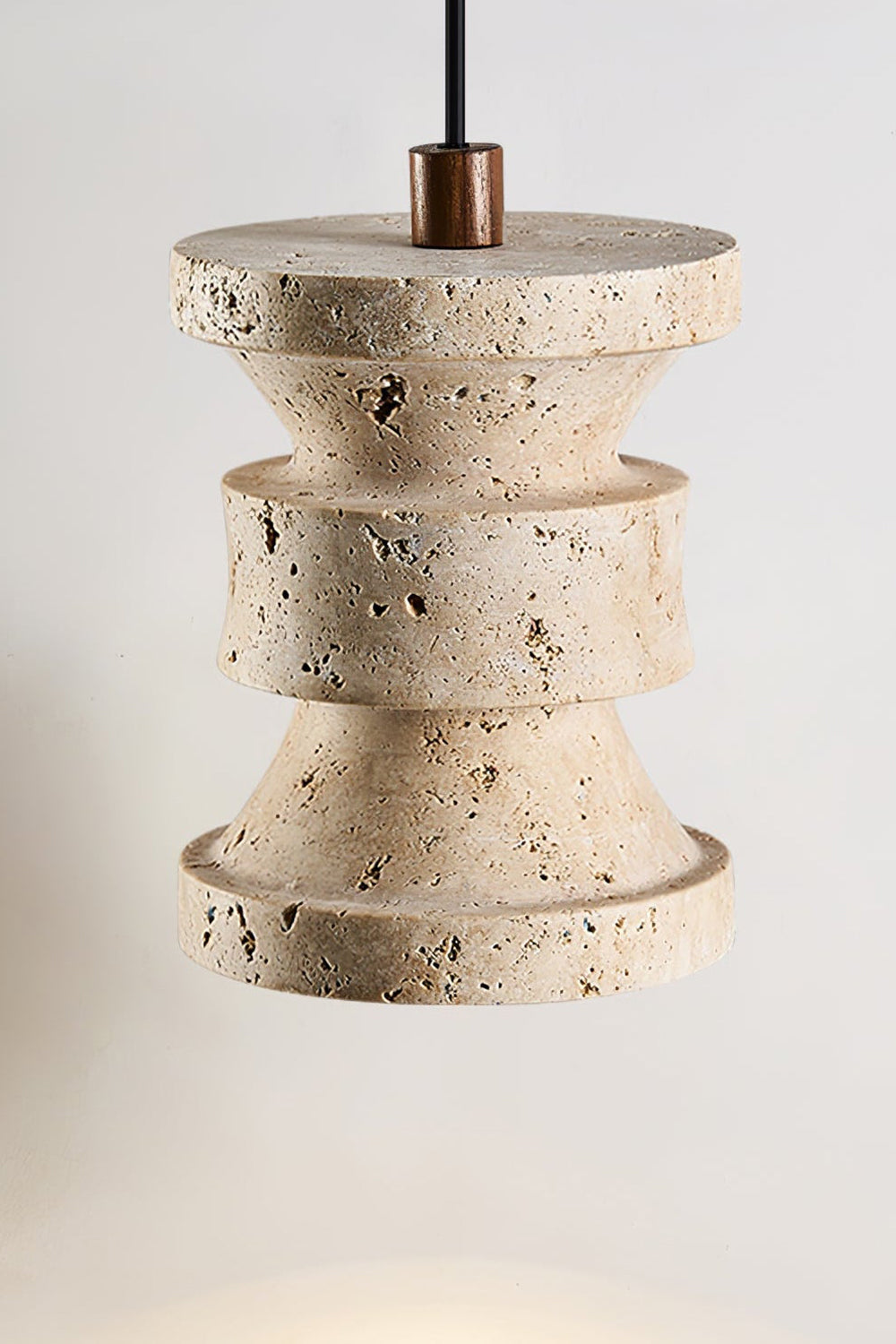 Travertine Carved Pendant Light - view 9 | everlamps
