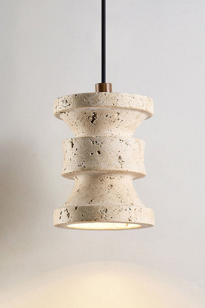 Travertine Carved Pendant Light - view 10 | everlamps
