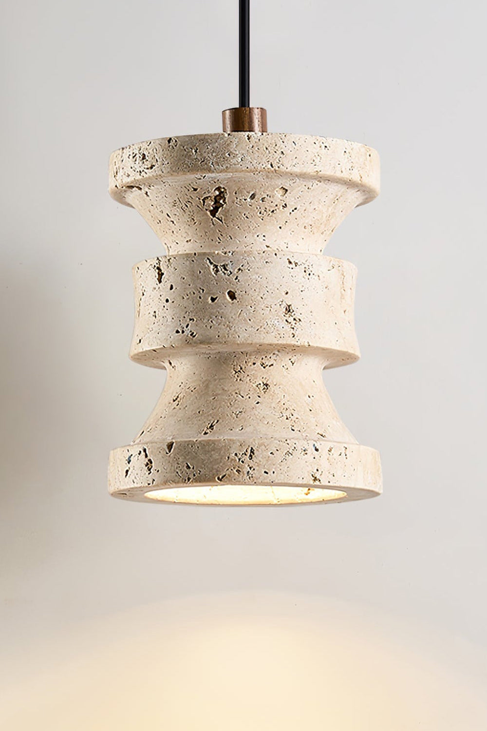 Travertine Carved Pendant Light - view 11 | everlamps