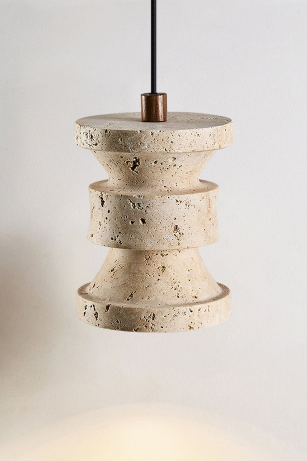 Travertine Carved Pendant Light - view 12 | everlamps