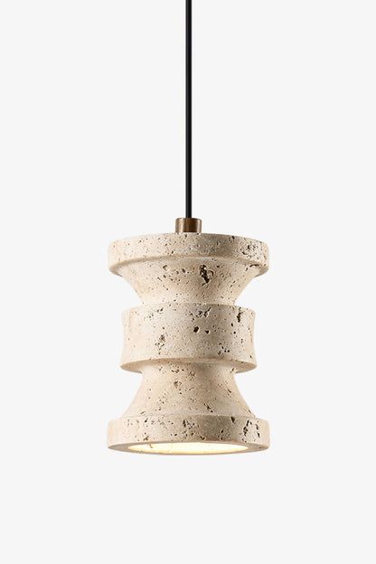 Travertine Carved Pendant Light - view 13 | everlamps