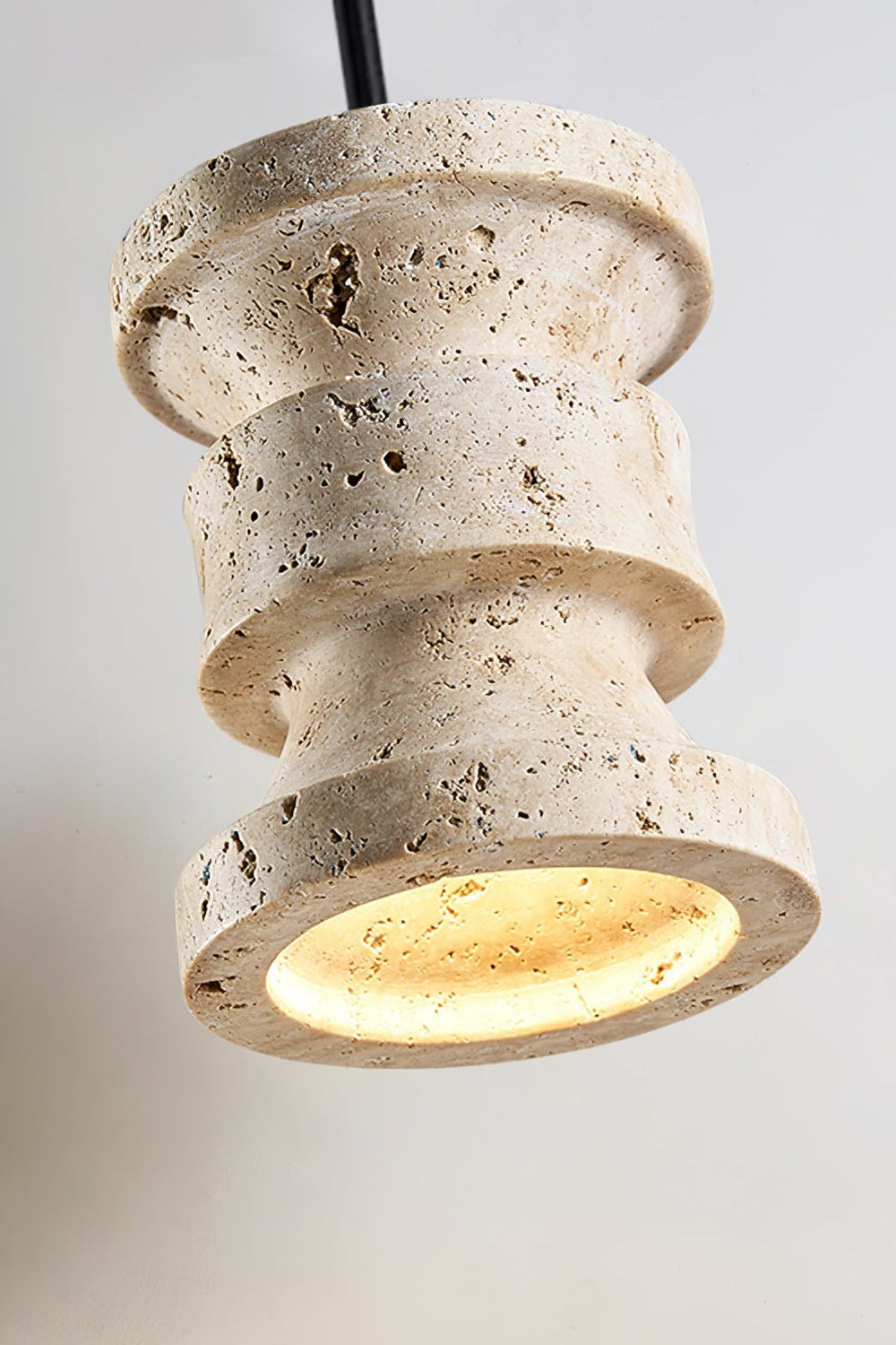 Travertine Carved Pendant Light - view 14 | everlamps