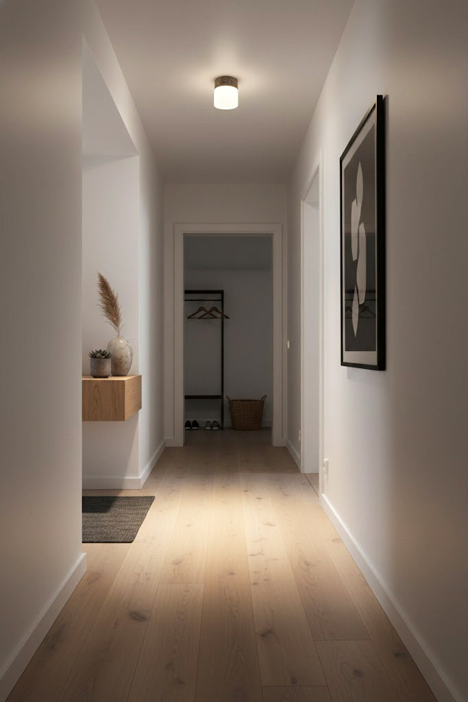 Travertine Cylinder Ceiling Lamp - view 9 | everlamps