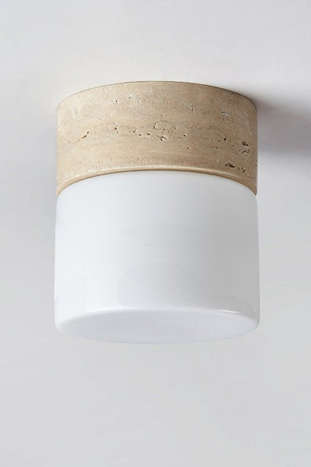 Travertine Cylinder Ceiling Lamp - view 13 | everlamps