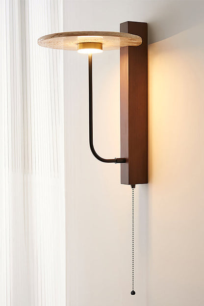 Travertine Disc Arm Wall Lamp - view 22 | everlamps