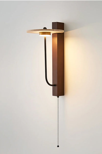 Travertine Disc Arm Wall Lamp - view 24 | everlamps
