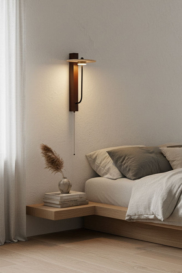 Travertine Disc Arm Wall Lamp - view 11 | everlamps