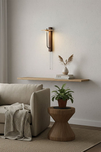 Travertine Disc Arm Wall Lamp - view 10 | everlamps