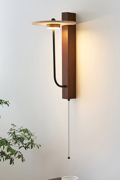 Travertine Disc Arm Wall Lamp - view 17 | everlamps