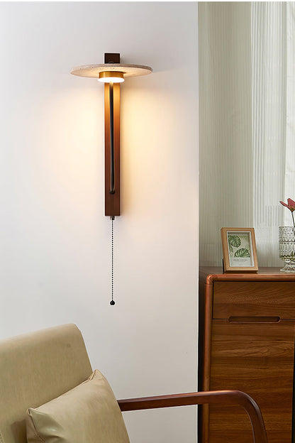 Travertine Disc Arm Wall Lamp - view 12 | everlamps
