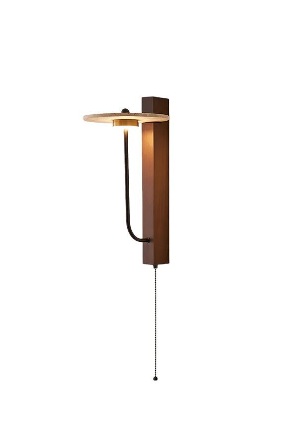Travertine Disc Arm Wall Lamp | everlamps